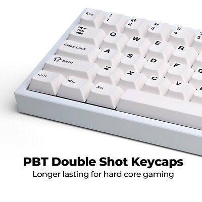 CK60 White 60% Hot-Swappable RGB Customizable Mechanical Gaming