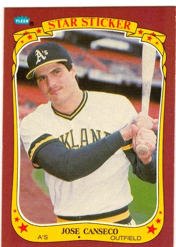 1986 Fleer Star Stickers  #19 Jose Canseco 041-M