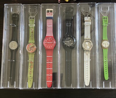 ? Swatch CLEAR Storage Case Fits Gent Lady NewGent Chrono  display picture 2