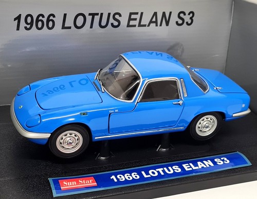 Sunstar 1/18 - Lotus Elan S3 Coupe 1966 French Blue Diecast Model Car - Picture 8 of 8