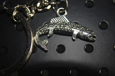 FISH FISHING KEYCHAIN Rainbow trout salmon Fisherman Full Metal  Key chain USA