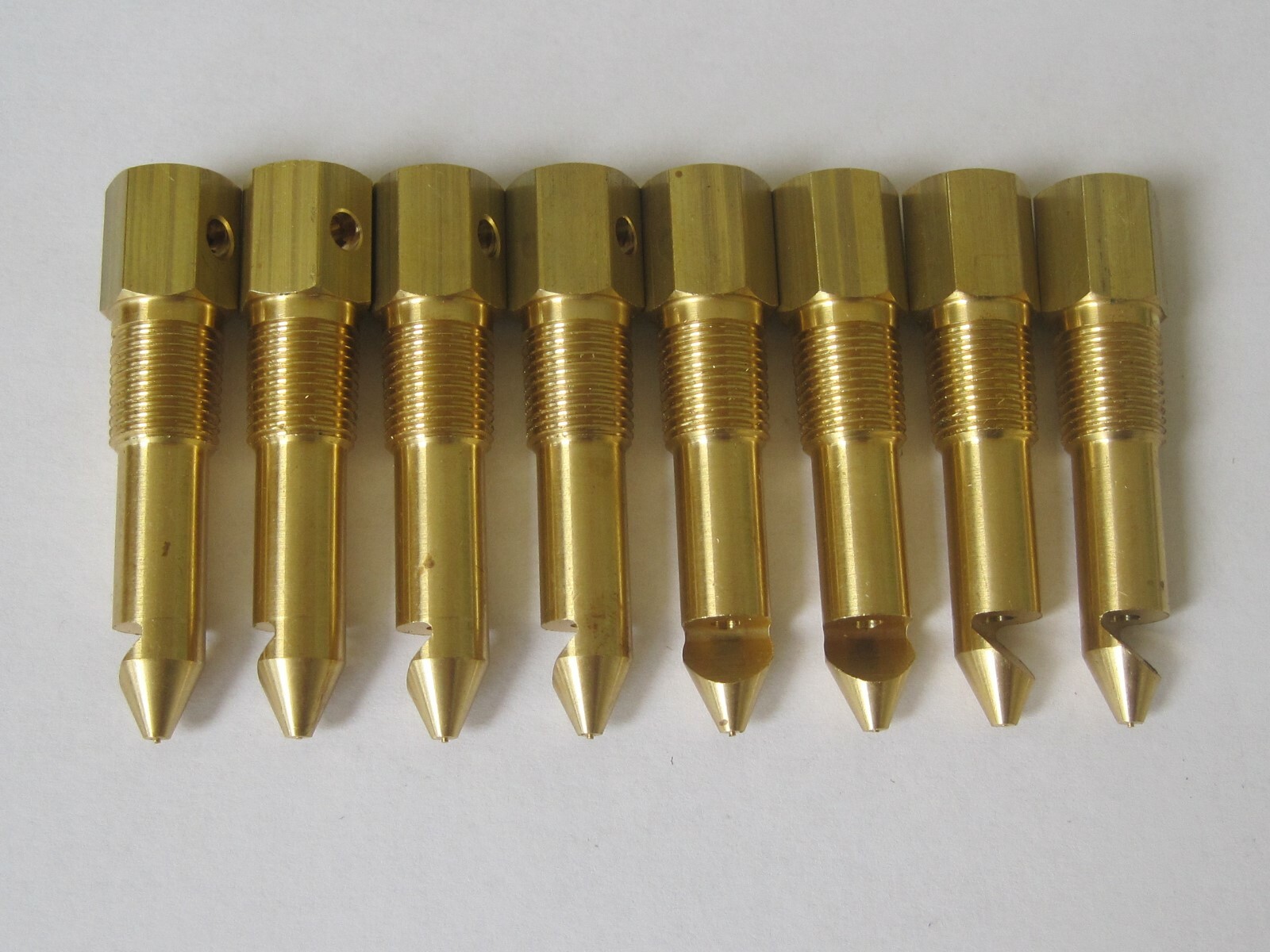 8pc Brass Hat Top Nozzle Bodies Injector Blower Enderle dragster drag