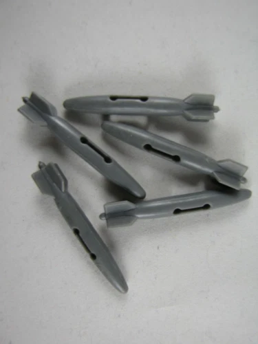 1980s GI Joe Lot of 5 Light Gray Small Missiles 3.75" inch action figure #1