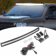 52"  300W LED Light Bar +Roof Mount Brackets For Chevy Silverado & GMC 07-14