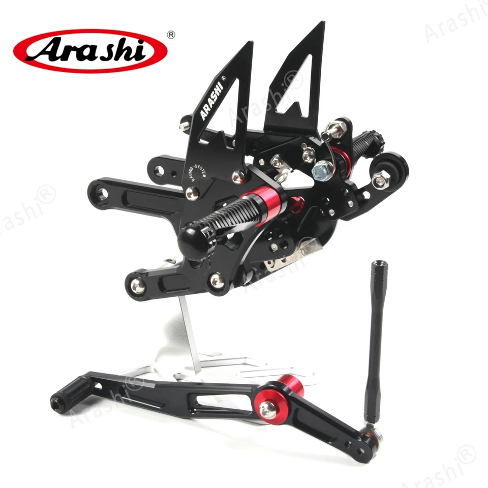 Reposapiés ajustables Arashi para Yamaha YZF R6 600 2017-2023 2018 YZF-R6 Foto 4 de 4