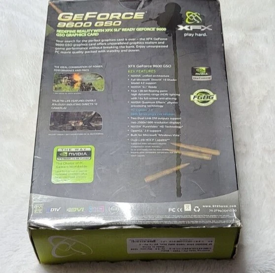 NVIDIA XFX GeForce 9600GS GSO 768MB GDDR2 Graphics Card PCI Express 2.0 Sweet - Image 4 of 4