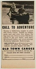 1958 Print Ad Old Town Canoes 2 Men Paddle Old Town,Maine