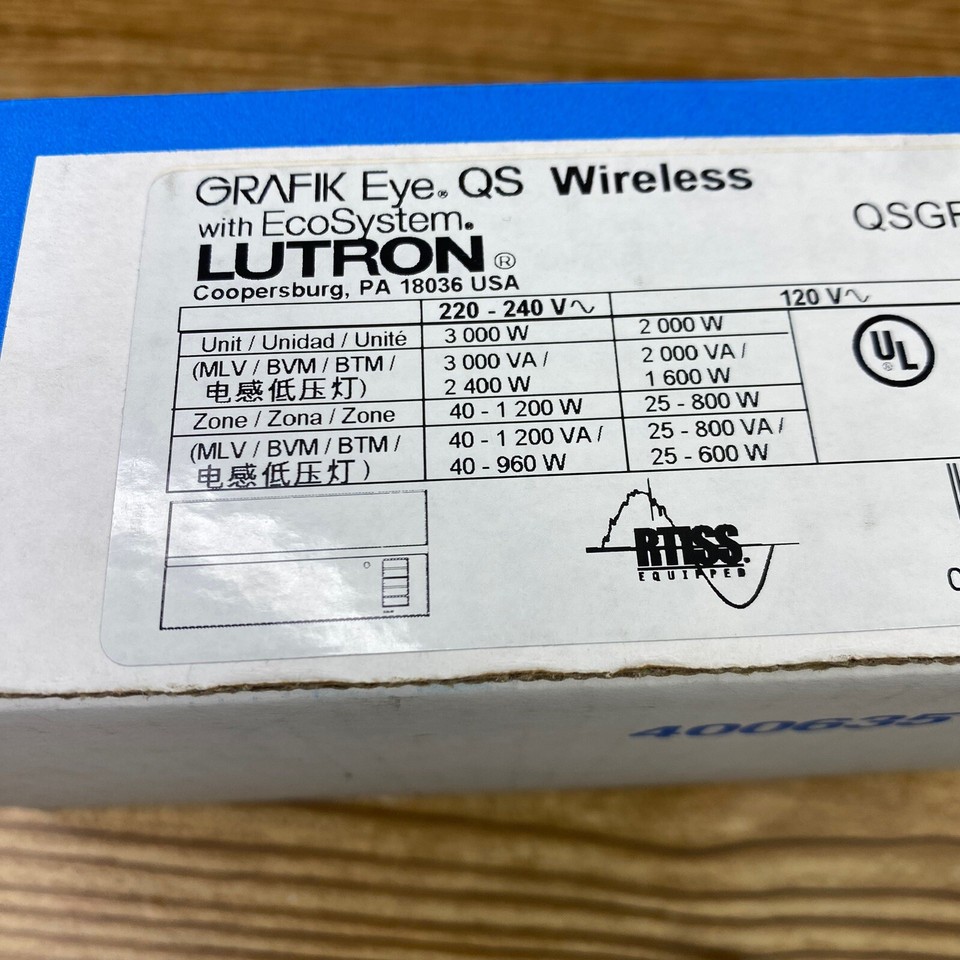 Lutron QSGRJ6ETWH GRAFIK Eye QS Wireless w/ EvoSystem Brand New eBay