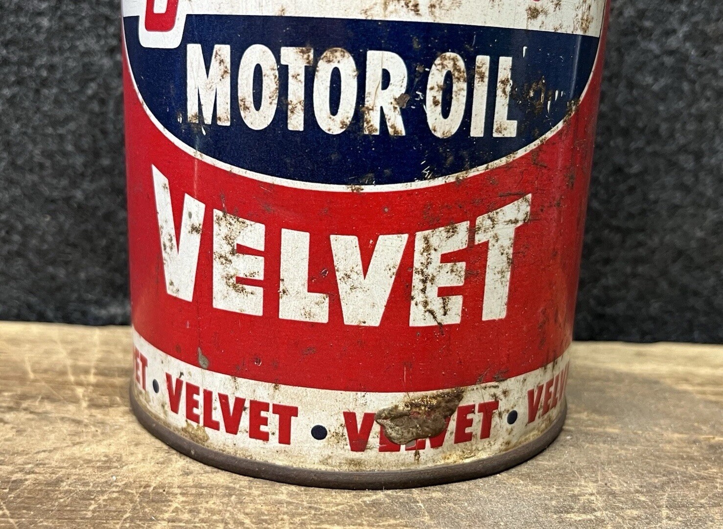 Vtg Speedway Velvet Motor Oil 1 Quart Oil Can Tin Speedway Petroleum ...