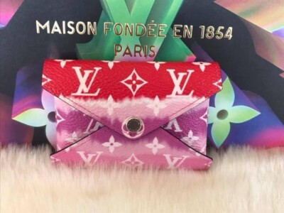 Louis Vuitton Kirigami Escale Envelope Clutch Pouch Pochette Small Pink Monogram