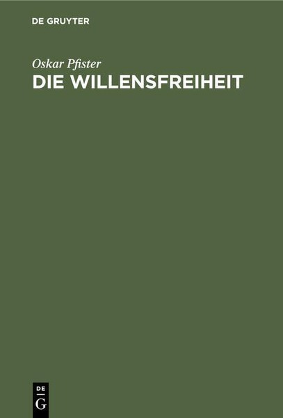 Die Willensfreiheit | Buch | 9783112385814-image