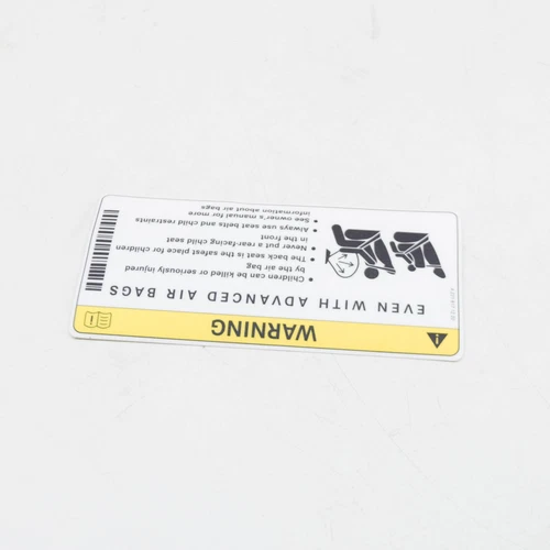 NEU MB CLA C117 SUN VISOR AIRBAG WARNING STICKER LABEL A2218171220 ORIGINAL - Bild 9 von 9