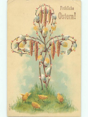 Süße Postkarte mit geteilter Rückseite OSTERKÜKEN: Machen Sie ein Angebot AA0964