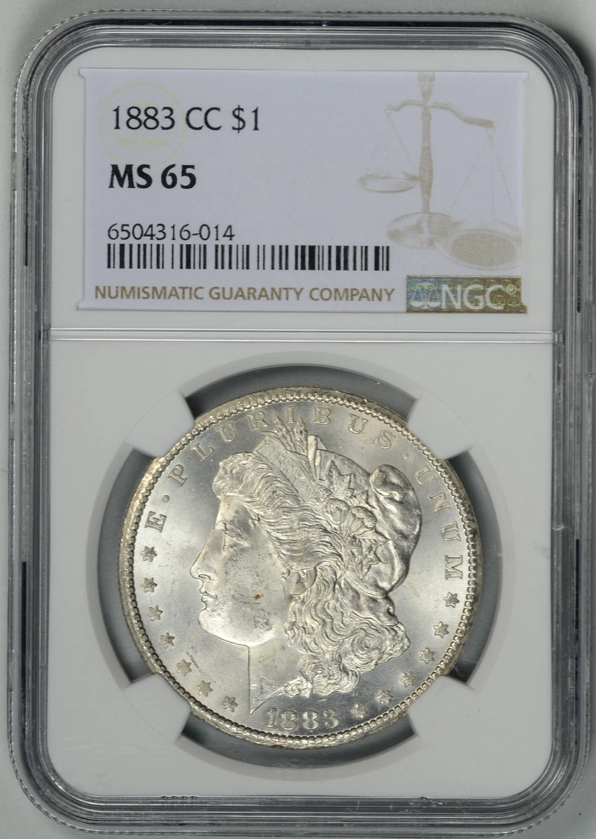 1883 MS65 モーガン MS65 1883-CC Morgan Silver Dollar - CAC NGC Insane Color *9971 | eBay