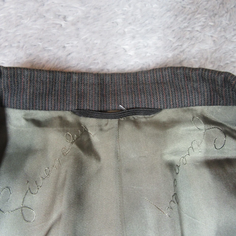 Traje Chaqueta De Colección Givenchy Para Hombre Talla 50 L Gris A Rayas Hecho en Unión EE. UU. París Foto 3 de 4