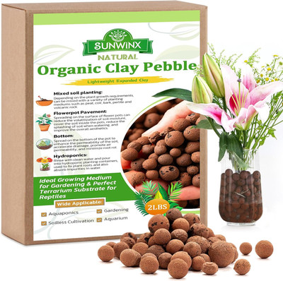 2 LBS Natural Leca Clay Pebbles for Plants- 4-16Mm Expanded Clay Leca Balls for