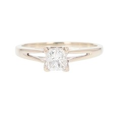 .56ct Princess Cut Diamond Solitaire Engagement Ring 14k White Gold Size 5.5