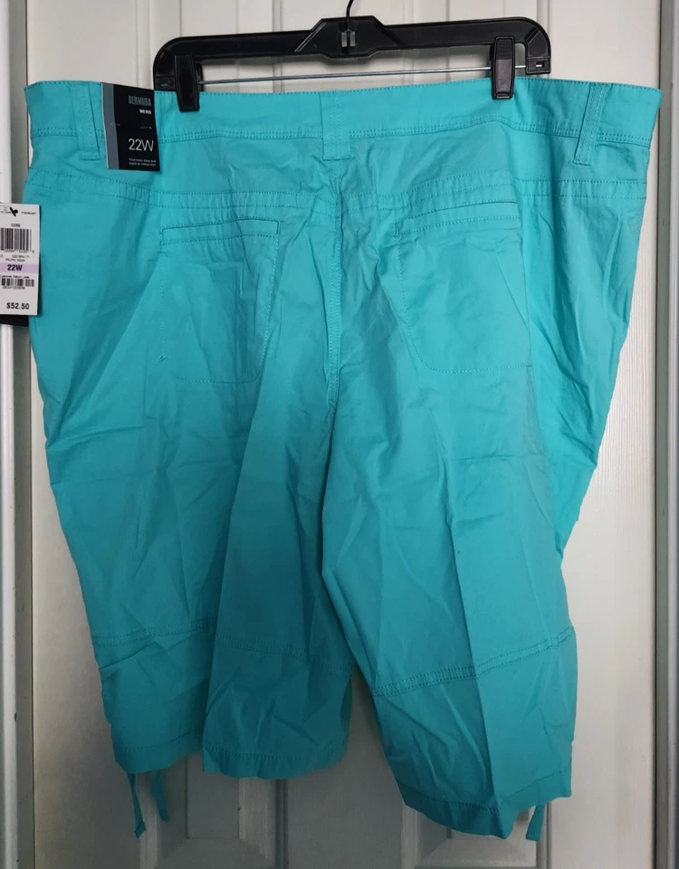 Shorts cargo descontraído Style & Co. plus size bainha franzida tamanho 22W - Imagem 2 de 4