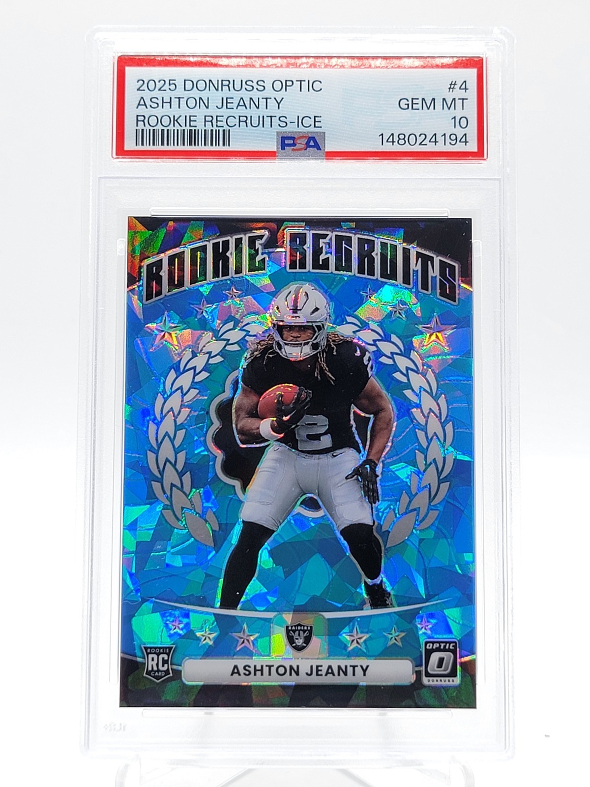 Ashton Jeanty Panini Donruss Optic Rookie Recruits #4 Ice