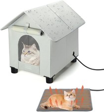 Heated Cat Houses in Winter Waterproof Elevated Heated Outdoor Cat House