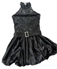 Weismann Dance Costume 14180 Bubble Dress Into You Tap Jazz Adult M Belt Black