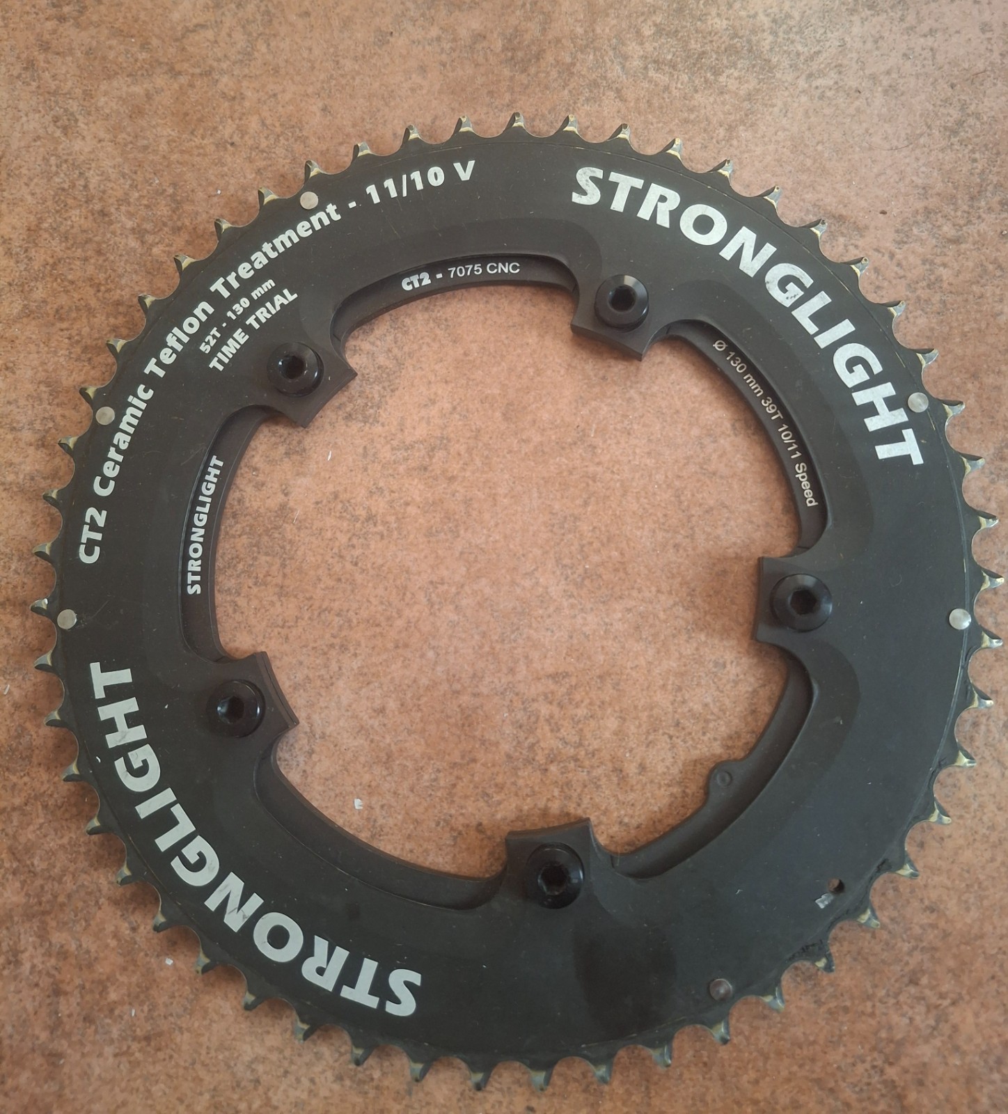 Corone 52x39per guarnitura bici strada Stronglight CT2 Ceramic Teflon chainring