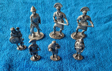 LOTS DE 7 PETITS SOLDATS ROMAIN MINIATURE PLOMB / ETAIN ? DE 5,5 CM A 3,5 CM
