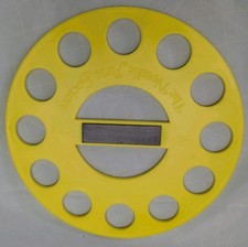 Round Floss Yarn Thread Holder Organizer The Needle Arts Society Yellow Magnet
