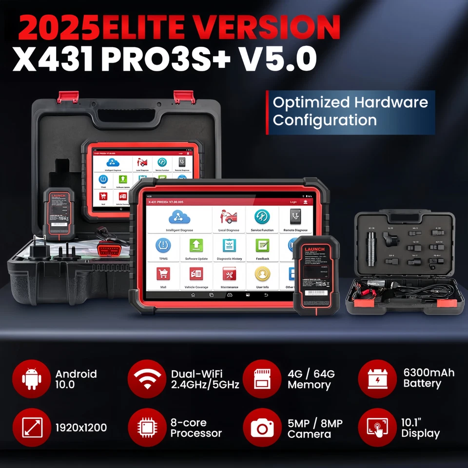 LAUNCH X431 PRO3S+ V5.0 PRO Bidirectional Car Diagnostic Scanner Tool Key Coding - image 2 of 4