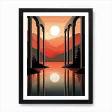 Art Deco Abstract Minimalist 11 Art Framed Wall Art Poster Canvas Print Picture