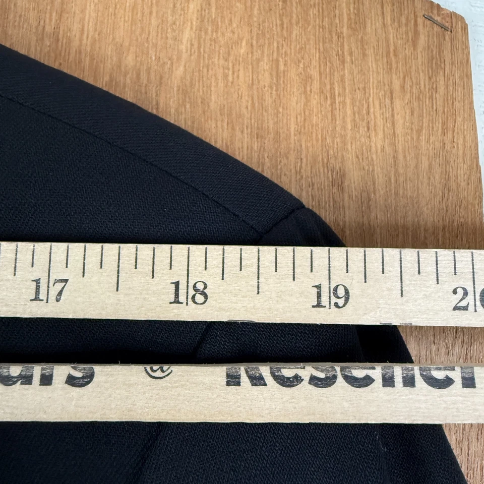 Calça DKNY masculina 41R preta 3 botões 100% lã essencial sólida Canadá 32x32 - Imagem 4 de 4