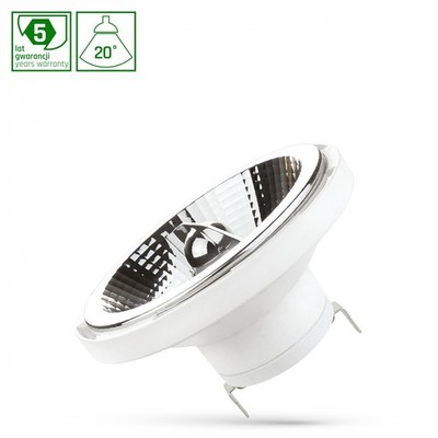 Spectrum LED AR111 G53 11 W = 100 W 20° Reflektor 780lm weiß 12V Warmweiß 3000K