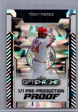 Tony Perez 2025 Leaf Optichrome Baseball 1/1 Pre Production Proof
