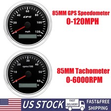 85mm Gps Speedometer 0-120mphtacho 0-6000rpm Gauge Waterproof For Boat Car Us 85mm Gps Speedometer 0-120mphtacho 0-6000rpm Gauge Waterproof For Boat Car Us