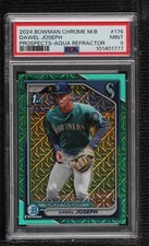 2024 Bowman Chrome Mega Box Aqua Mojo Refractor Dawel Joseph PSA 9 MINT 0m7x