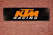 KTM Racing Motorcycles Bike Garage / Werkstatt Banner / Poster Crosser Dirtbike