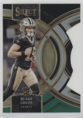 2023 Select Premier Level Black & Green Prizm Die-Cut Blake Grupe #111 Rookie RC