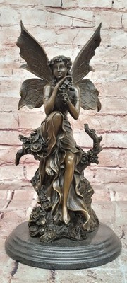 Premium Signed Cesaro Wood Nymph Bronze Statue Museum Quality Decor Sale Art