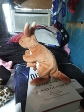 TY Beanie Baby - POUCH the Kangaroo (7 inch) - Stuffed Animal Toy 1996