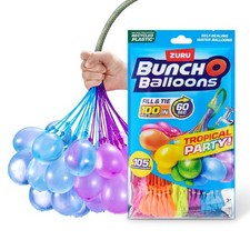 Bunch O Balloons Tropical Party 100 Rapid-Filling Self-Sealing Water Balloons