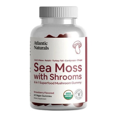 Organic Sea Moss With Shrooms Superfood 60 Gummies