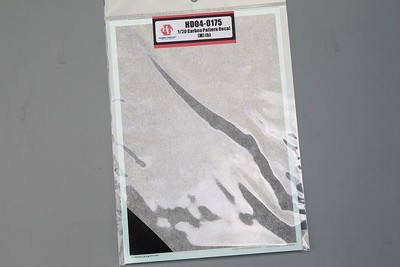 Hobby Design HD04 0175 1 20 Carbon Pattern Decal Twill Weave Used
