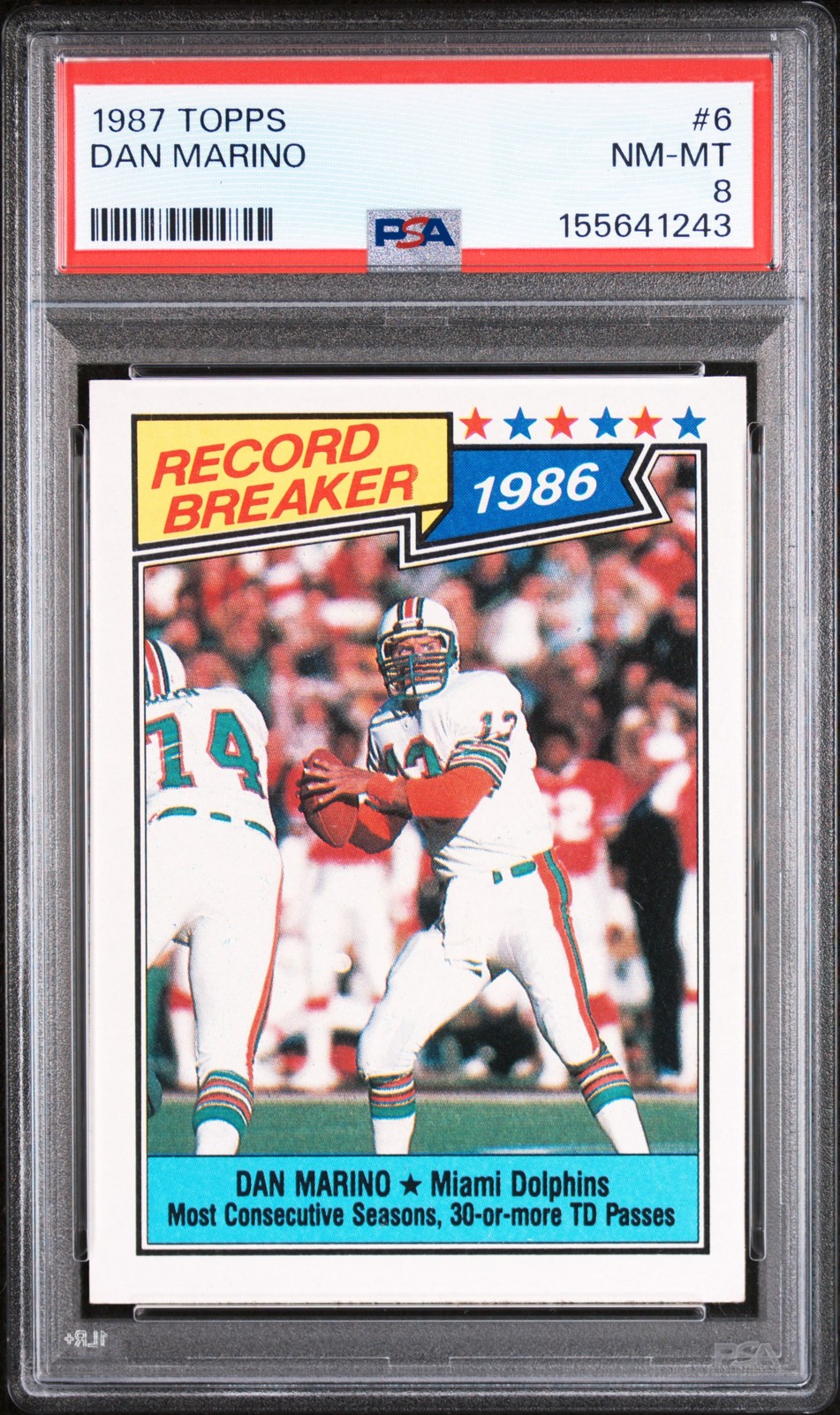1987 Topps #6 Dan Marino PSA 8 NM-MT