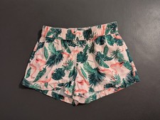 Old Navy Girls Linen Blend Pink Flamingo Shorts w/ Pockets Size 6-7 Quiet Luxury