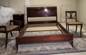 Drexel Travis Court 1940s Antique Mahogany 4-Piece Bedroom Set Bundle