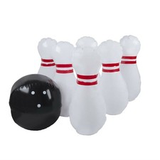 Kids Giant Huge Inflatable Bowling Set 22 In Tall Pins and Ball Indoor Outdoor