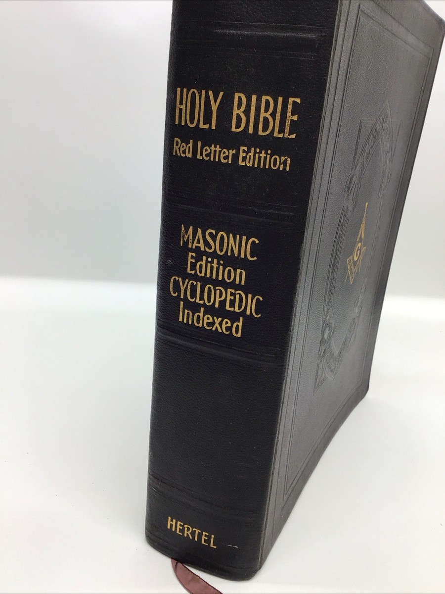 Holy Bible Masonic Edition Cyclopedic Indexed Red Letter Edition