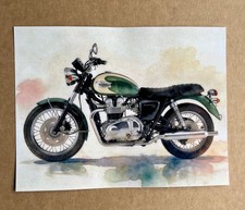Triumph Bonneville T100 Motorcycle Art Print - 8 x 6 inches