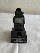 Casio Data Bank DBC-32 Calculator Watch Black Module 2888 New Battery W/ Stand