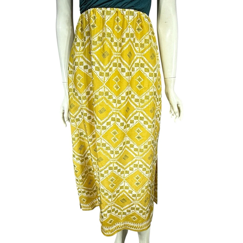 Vestido Anthropologie Edme & Esyllte Mujer 2 Tiras Maxi Falda de Seda Festival Boho Foto 4 de 4